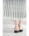 Pleated tulle midi skirt with starry glitter