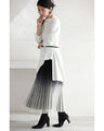 Pleated tulle midi skirt with starry glitter