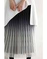 Pleated tulle midi skirt with starry glitter
