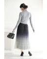 Pleated tulle midi skirt with starry glitter