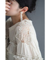 Flowing, fluttering tulle and lace blouse top