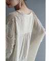 Flowing, fluttering tulle and lace blouse top