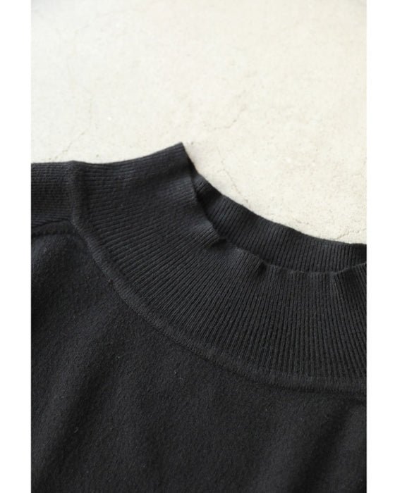 Soft and comfortable puff sleeve knit pullover top