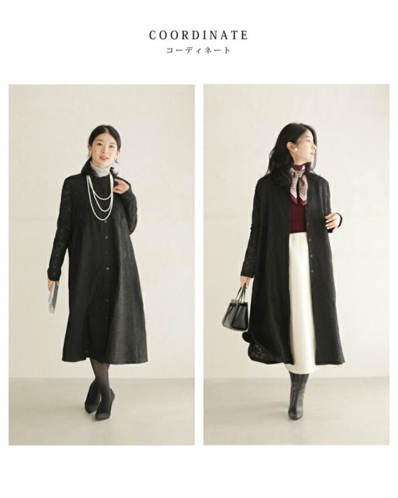 Can also be worn as a cover-up. An elegant mid-length all-lace dress