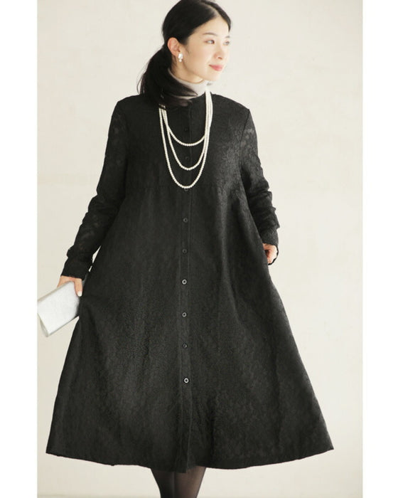 Can also be worn as a cover-up. An elegant mid-length all-lace dress
