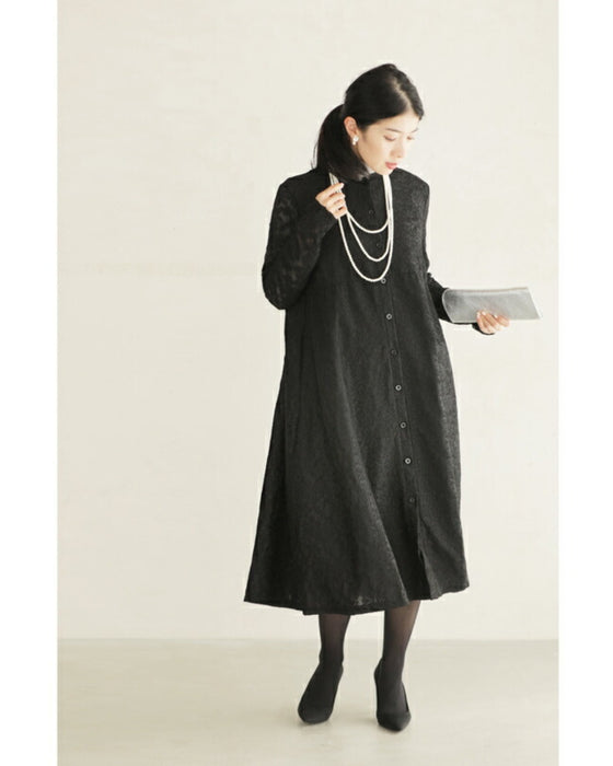 Can also be worn as a cover-up. An elegant mid-length all-lace dress