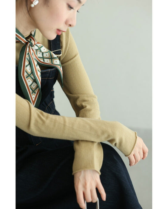 スクエアネックワンピースとカットソーとベルトの3点セット