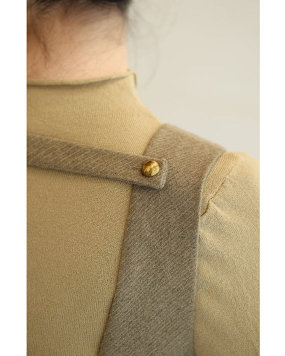 スクエアネックワンピースとカットソーとベルトの3点セット