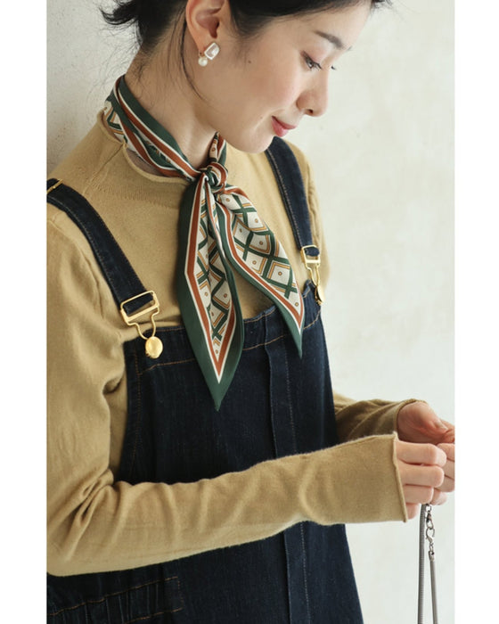 スクエアネックワンピースとカットソーとベルトの3点セット