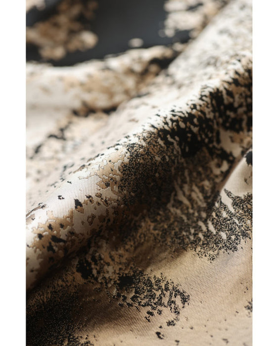 Jacquard-style A-line dress with foil art design