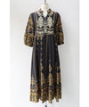 A long dress with beautiful oriental decorations