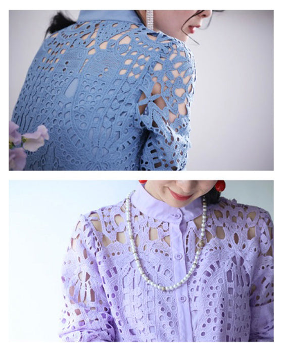 (リボンベルト付き)切り絵レースのミディアムワンピース