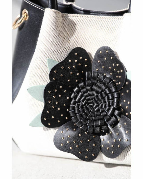 (ショルダーベルト付き)褒められ立体花 ハンドバッグ