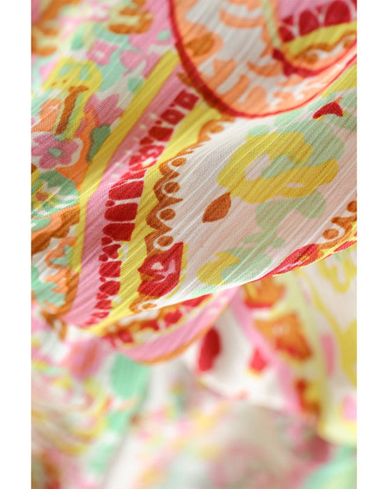 春めく彩りペイズリーのバックオープンブラウストップス