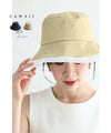 (ストラップ付き)縁取りオーガンジーの日除けハット