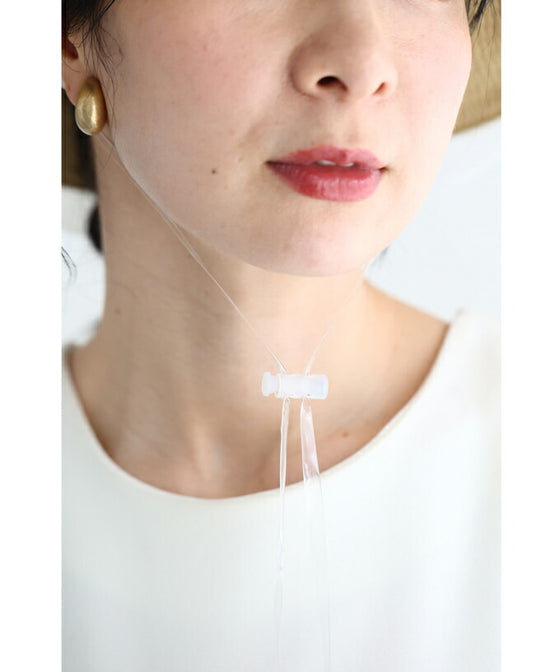 (ストラップ付き)縁取りオーガンジーの日除けハット