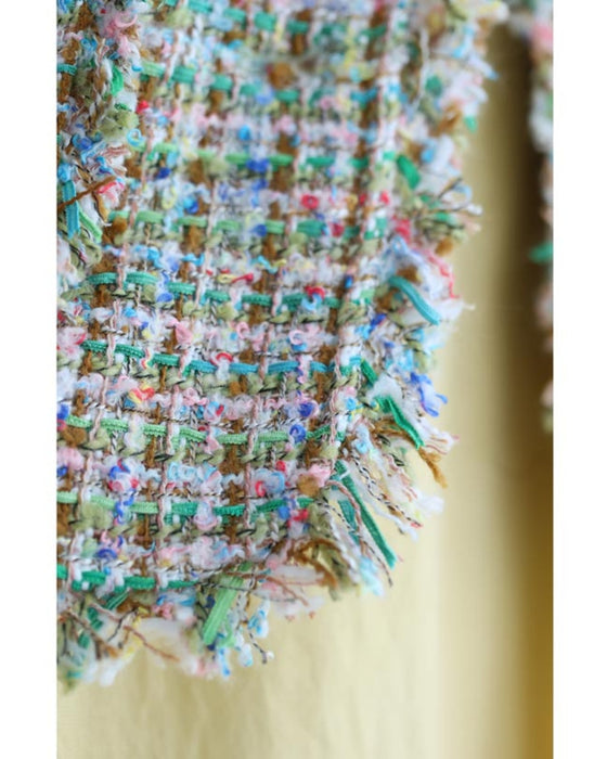 色とりどりなミックスカラーツイード風ベスト