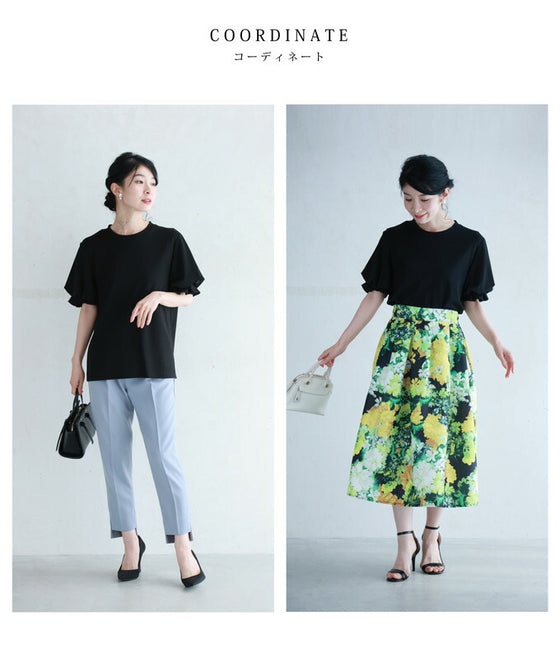 ふんわりクラゲポワン袖のTシャツトップス