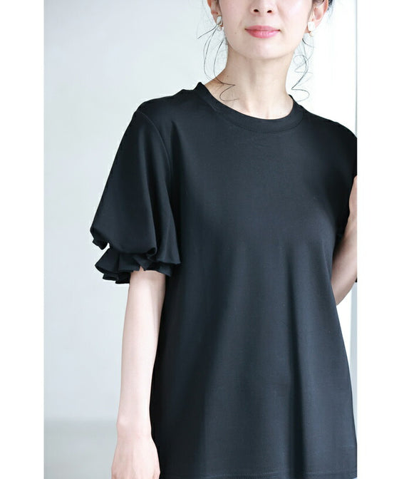 ふんわりクラゲポワン袖のTシャツトップス