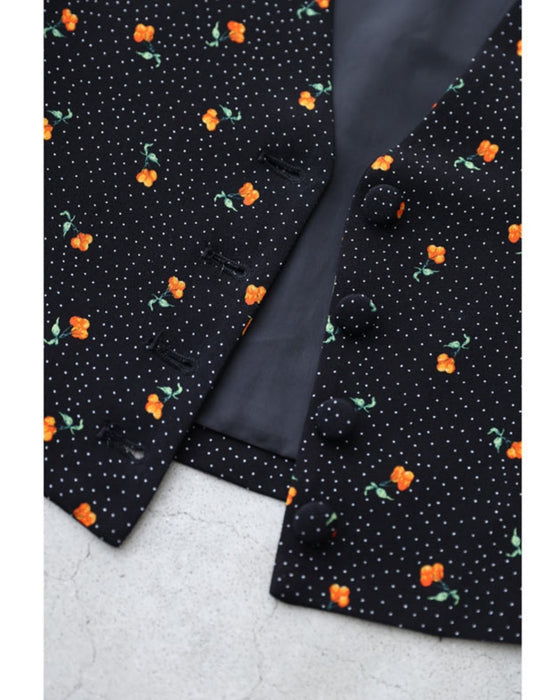 さくらんぼ実る短丈ジレベスト