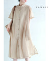 A sheer long shirt cardigan with a sophisticated touch