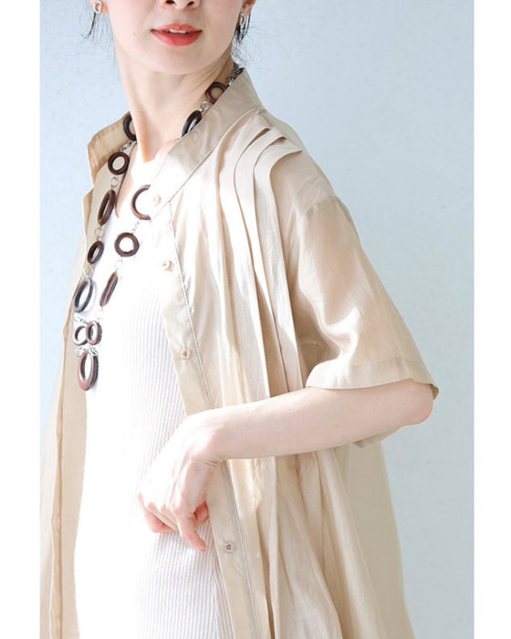 オトナの艶足しシアーロングシャツカーディガン