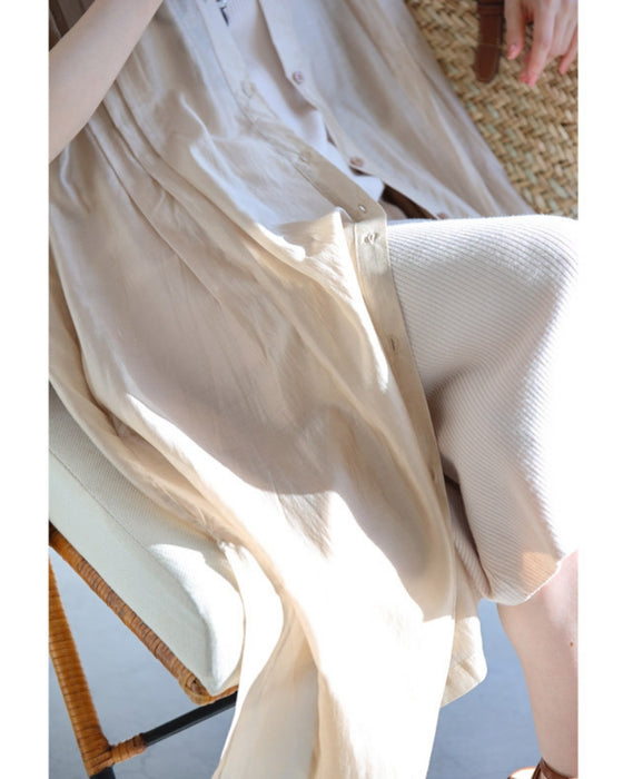 オトナの艶足しシアーロングシャツカーディガン