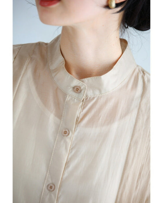 オトナの艶足しシアーロングシャツカーディガン