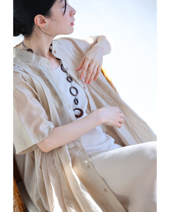 オトナの艶足しシアーロングシャツカーディガン