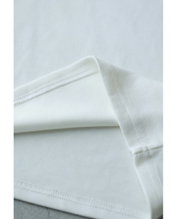 Beaded glittering 3D flower corsage T-shirt top