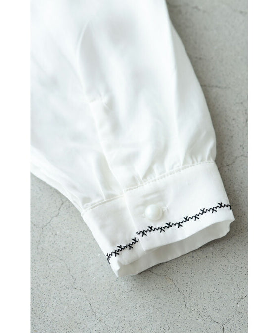 Black cat ribbon tie blouse top