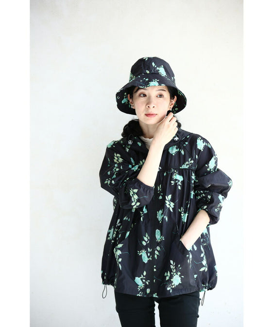 日差しに負けないUVカット素材のミントカラーフラワーハット