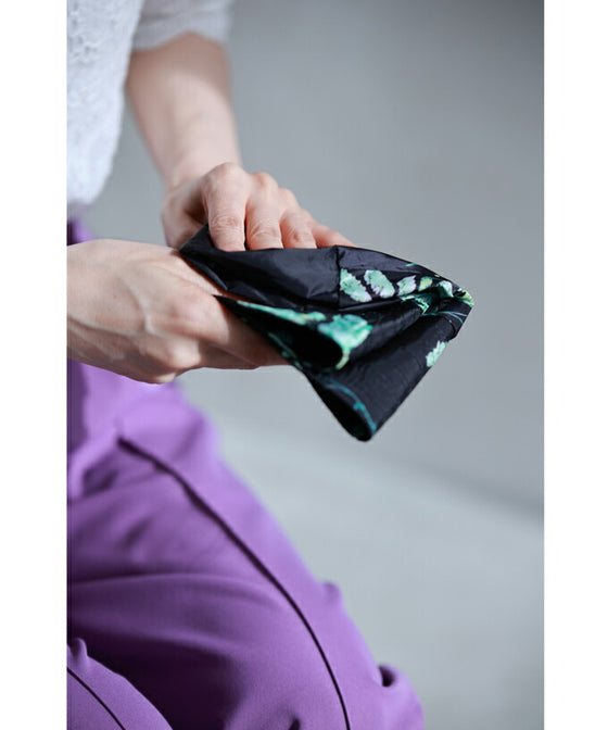 日差しに負けないUVカット素材のミントカラーフラワーハット