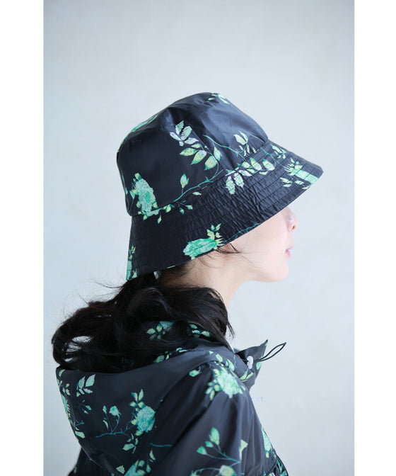 日差しに負けないUVカット素材のミントカラーフラワーハット
