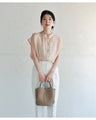 3-way sheer shirt that can be worn front or back