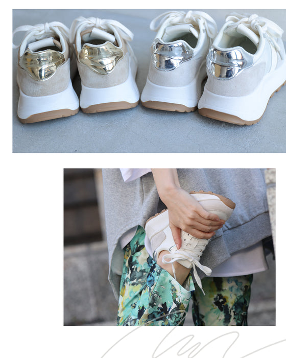 No need to worry about the entrance! Versatile and elegant sneakers