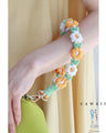 Braided flower short strap (with clear holder)