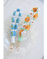 Braided flower short strap (with clear holder)