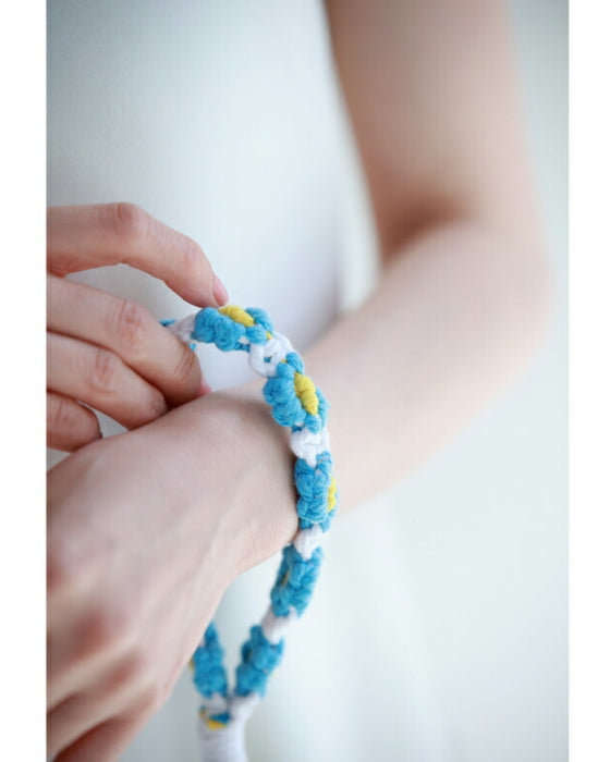 Braided flower short strap (with clear holder)
