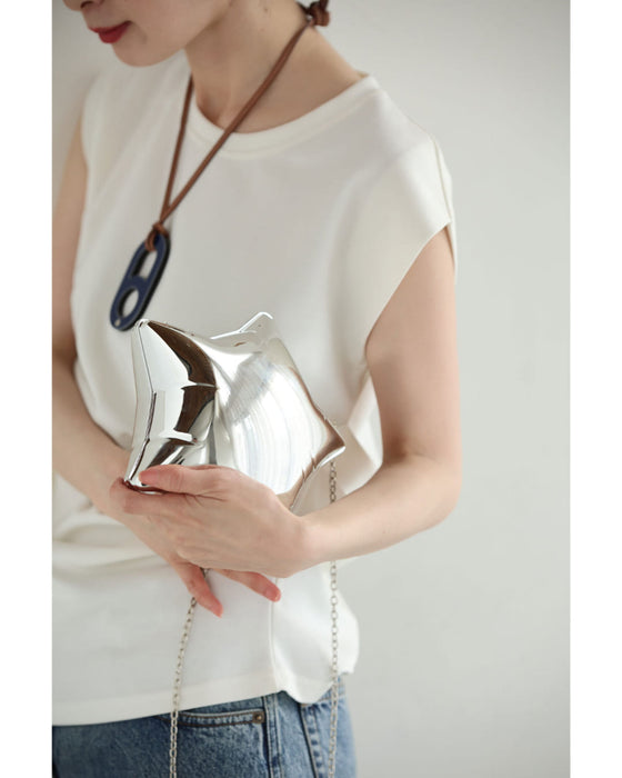 ぷっくり星型バルーン風チェーンバッグ（チェーンショルダー付き)