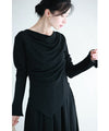 Beautiful draped cut and sew top and cool long skirt set