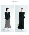 Beautiful draped cut and sew top and cool long skirt set