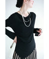 Beautiful draped cut and sew top and cool long skirt set