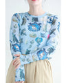 Cute Kitten Selection Sheer Cut and Sew Top