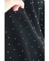 Asymmetrical starry sky tuck dress with sparkling stones