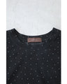 Asymmetrical starry sky tuck dress with sparkling stones