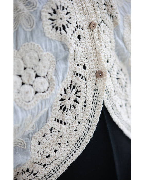 Crochet flower dolman cardigan