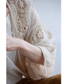 Crochet flower dolman cardigan