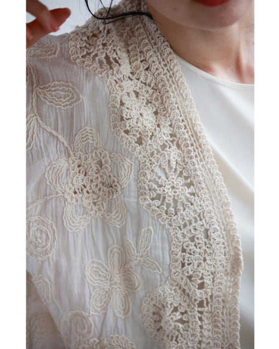 Crochet flower dolman cardigan