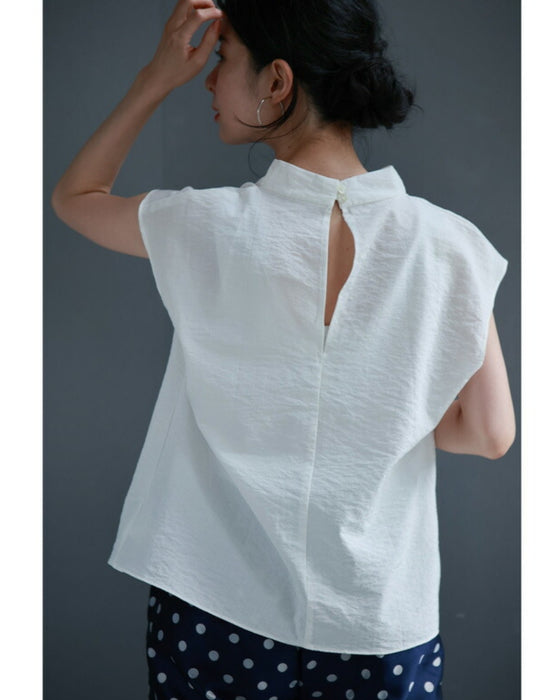 ふんわりドレープの涼やかブラウストップス